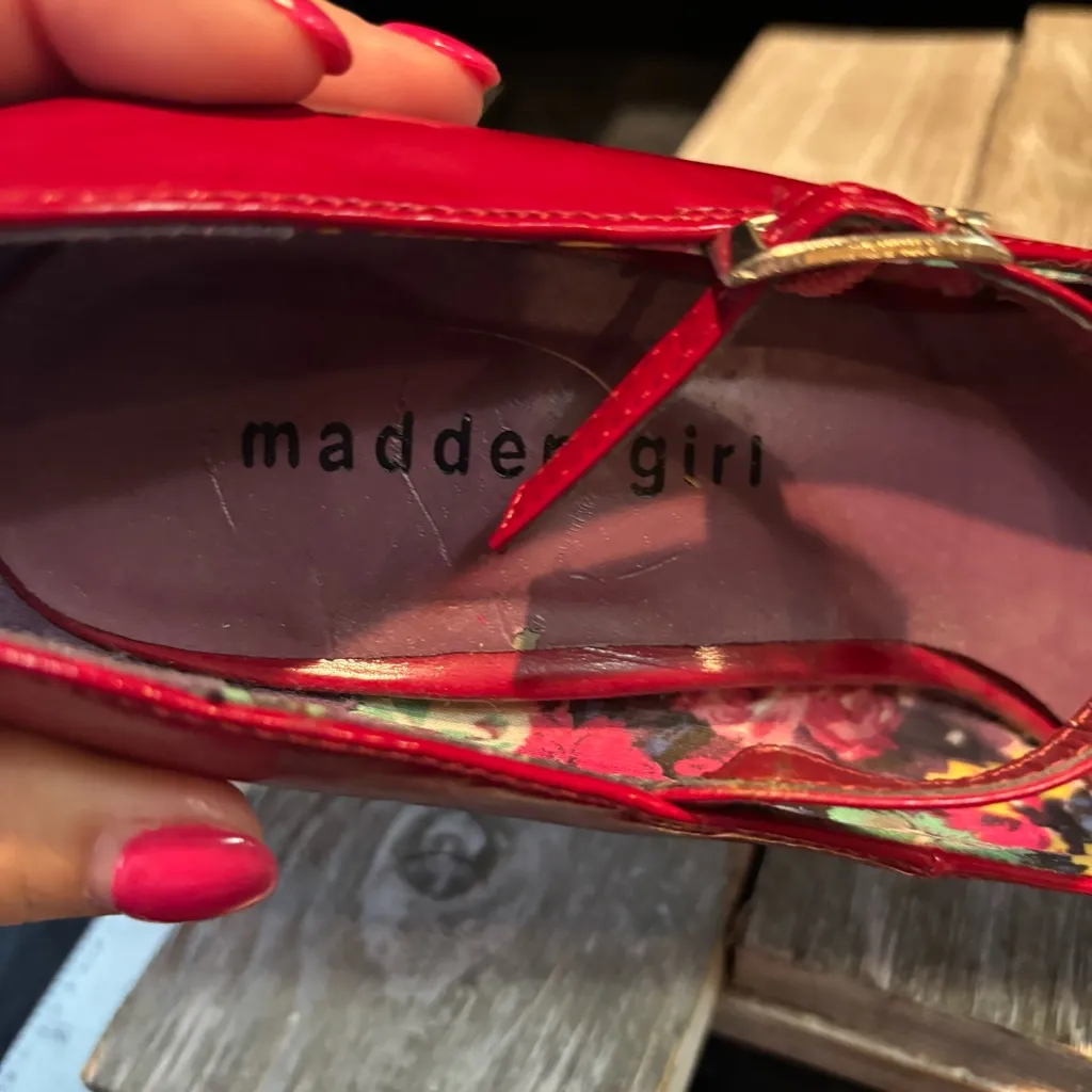 Madden Girl Glossy Red‎ Platform Heels size 7.5 - Image 7