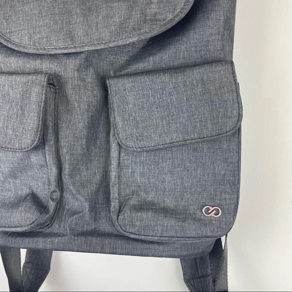 Calia by Carrie Underwood Grey Nylon Fold Over Backpack Gray - Image 12