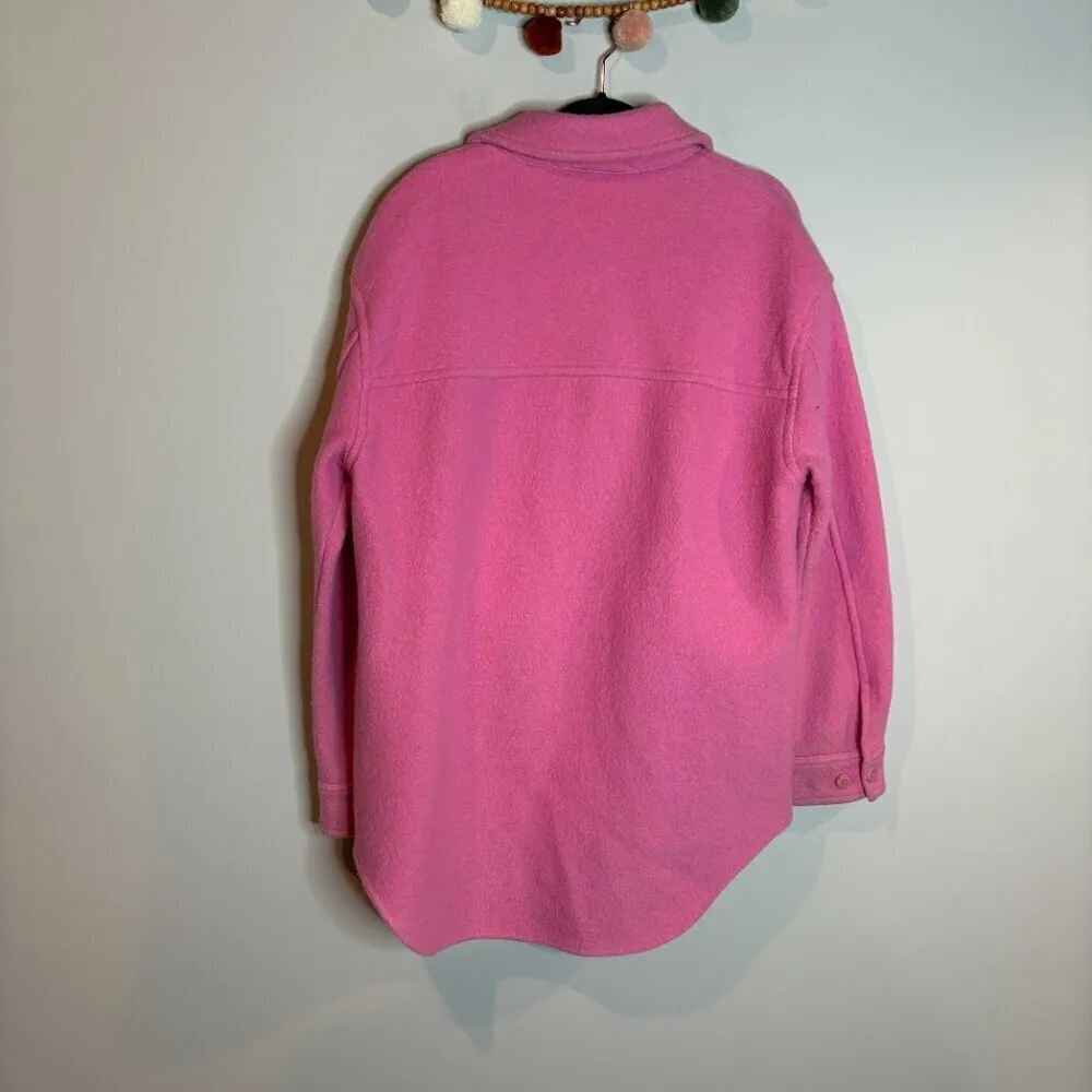 Wilfred Free pink merino wool boucle shacket jacket - Image 6