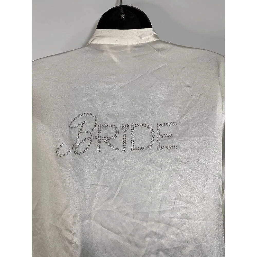 Victoria's Secret Women’s I Do Bride Rhinestone Bridal Robe White One Size - Image 6