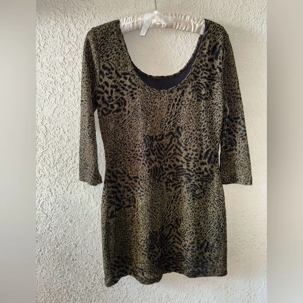 Foreign Exchange Animal Print Long Sleeve Dress - Image 4