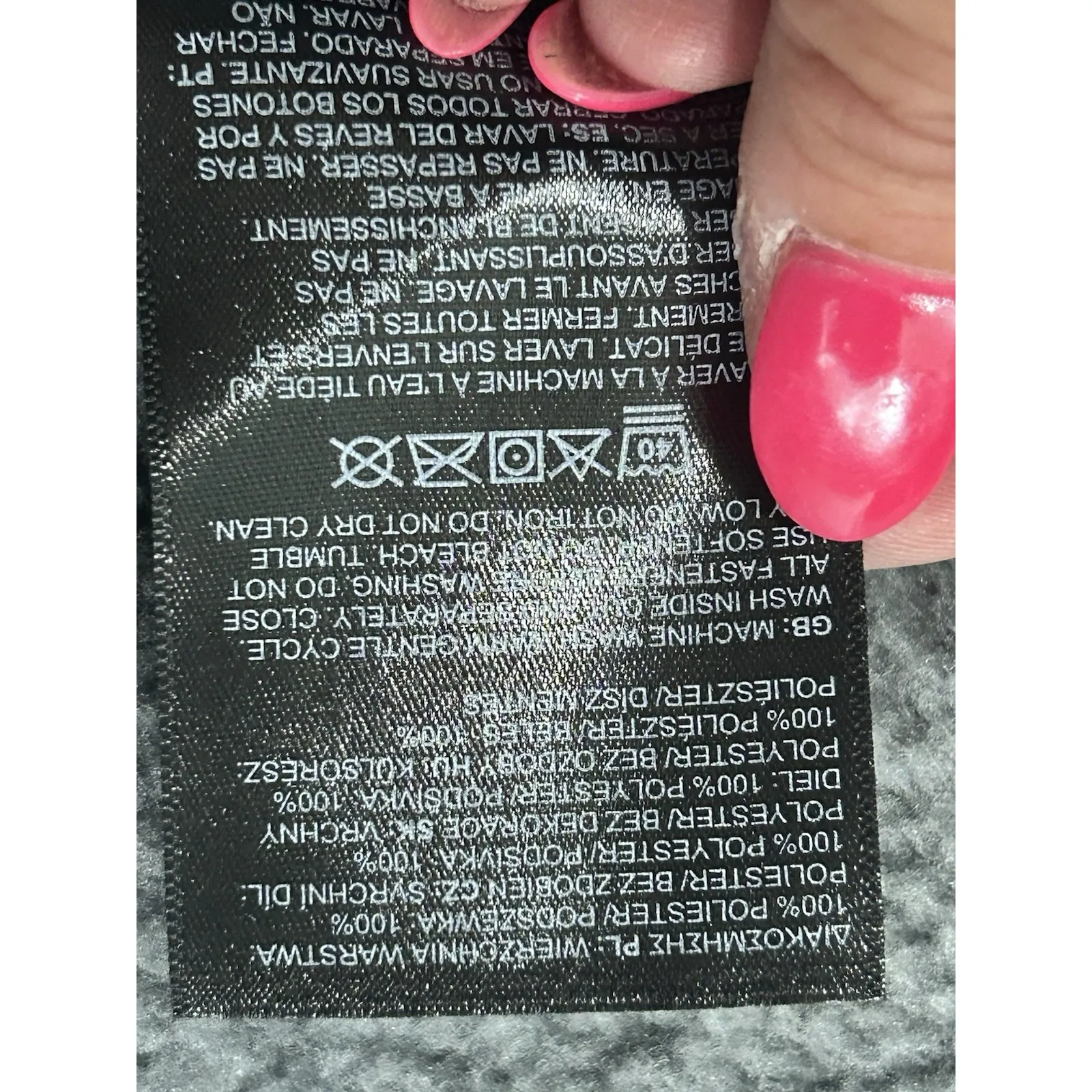 THE NORTH FACE Full Zip Jacket Heather Gray Company Logos Women's Size L NWT New - Image 9