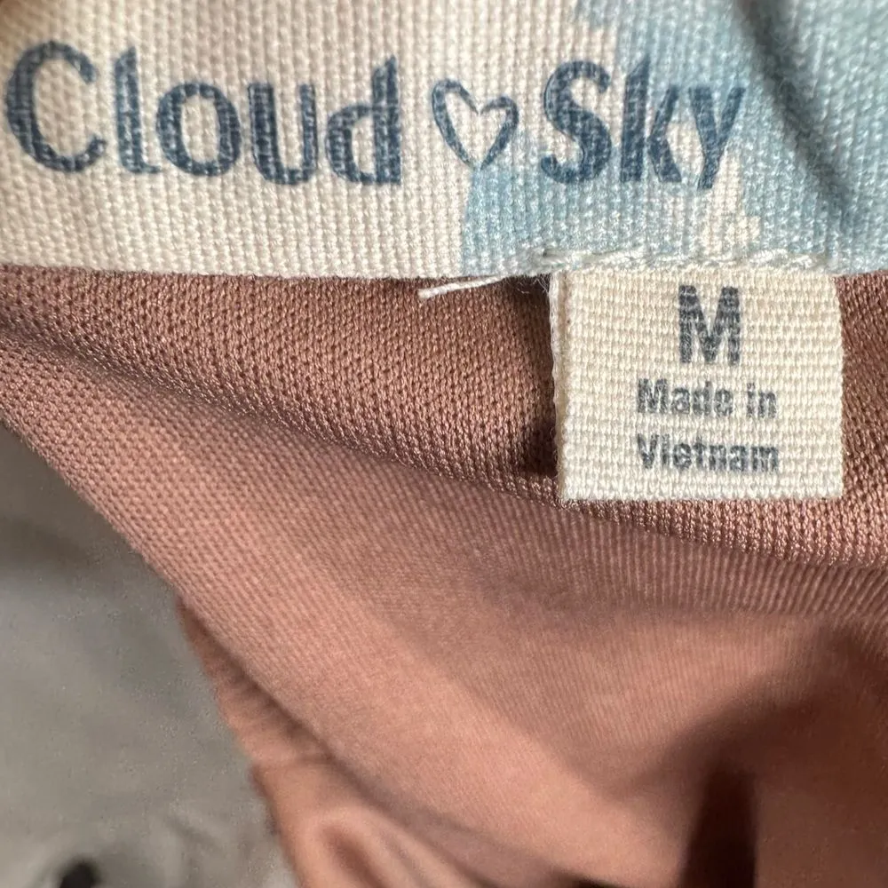 Cloud & Sky mocha ditsy floral backless milkmaid style dress size small NWT Brown - Image 5