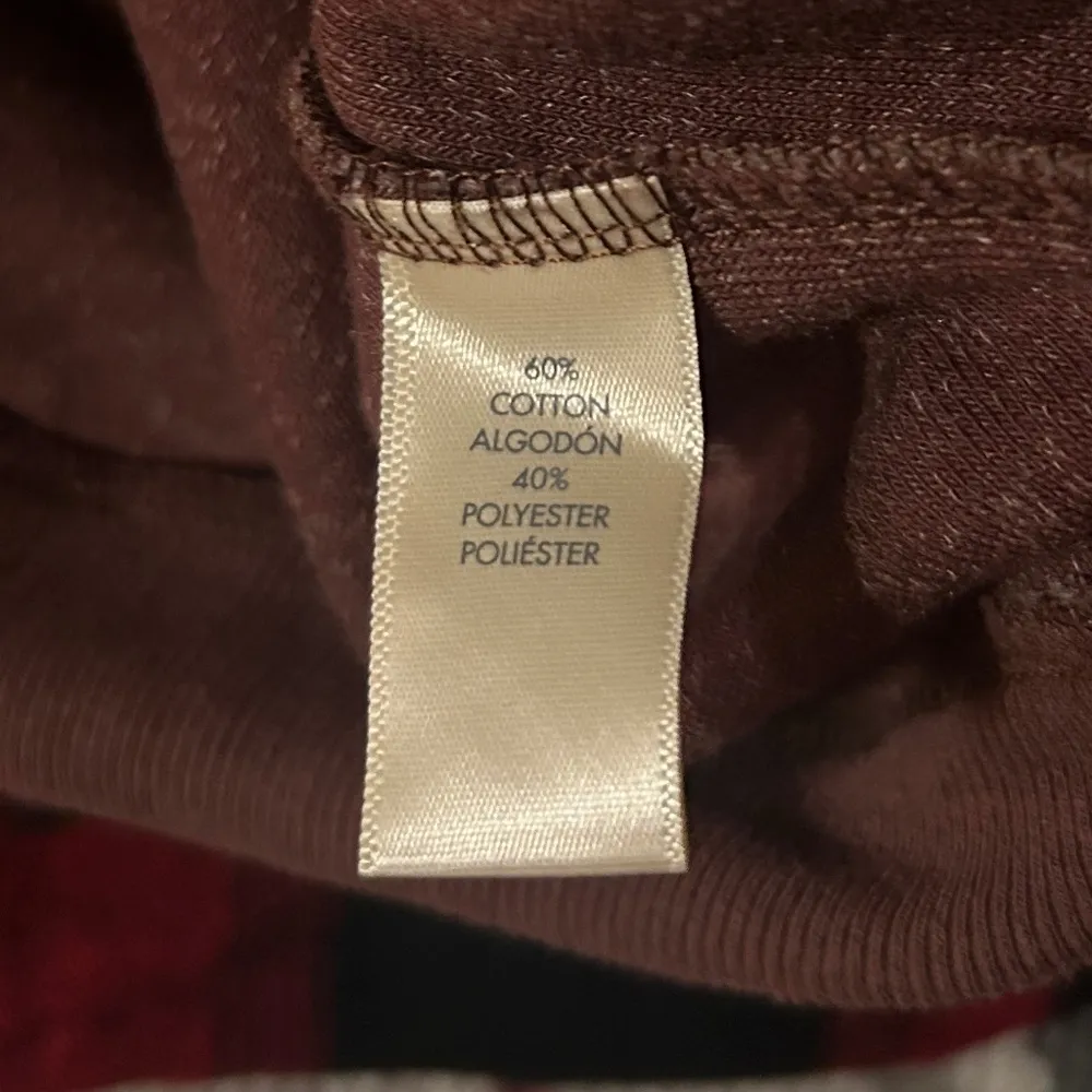 BKE Cropped Pullover - Women's Burgundy Half Zip Sz Large LN - Image 6