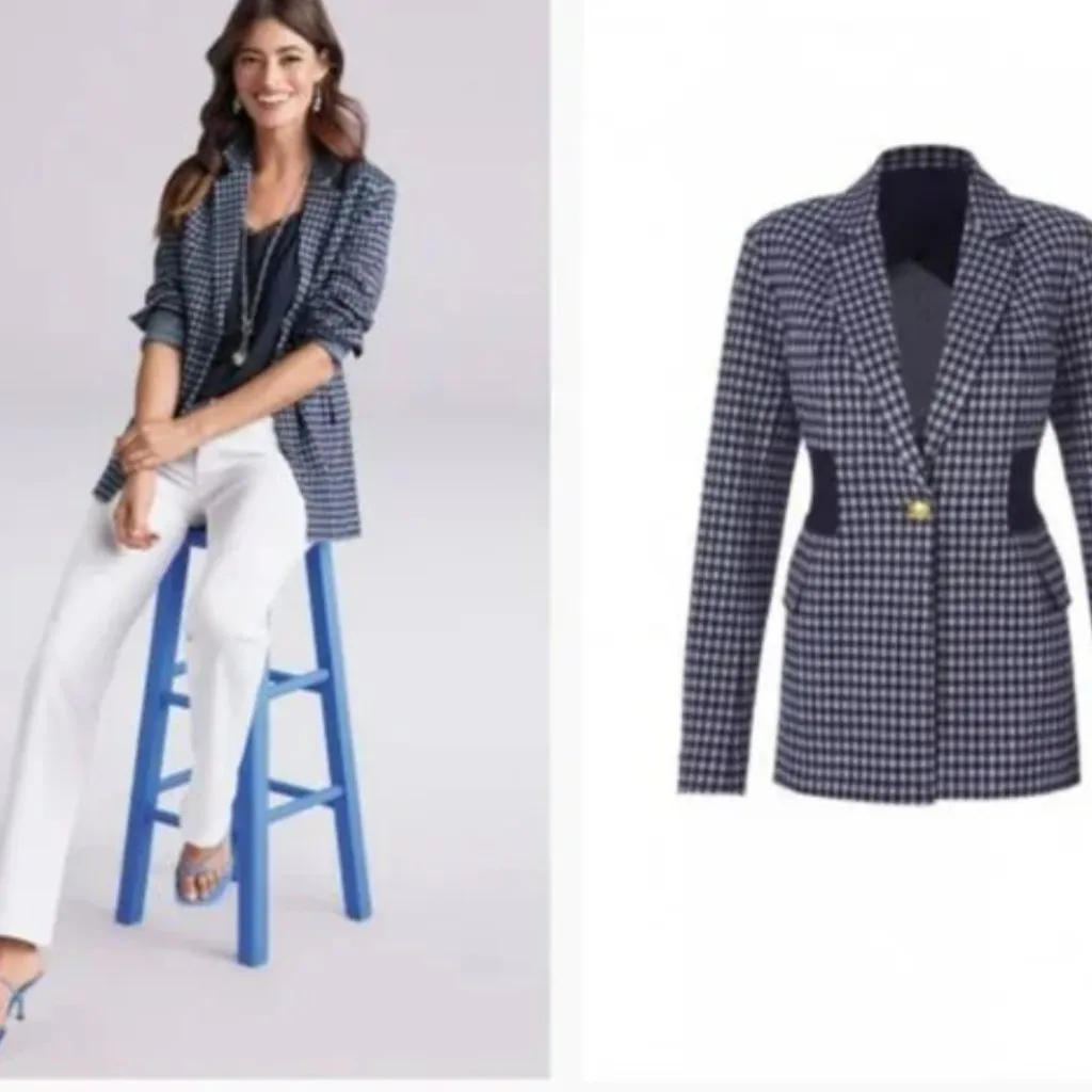 NWT CAbi # 5848 Checkup Blazer (Chambray Check) SZ- XXL - Image 2