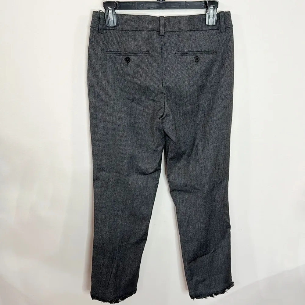 Zadig & Voltaire Posh Frances textured wool blend cropped pants fringe hem sz 36 - Image 4