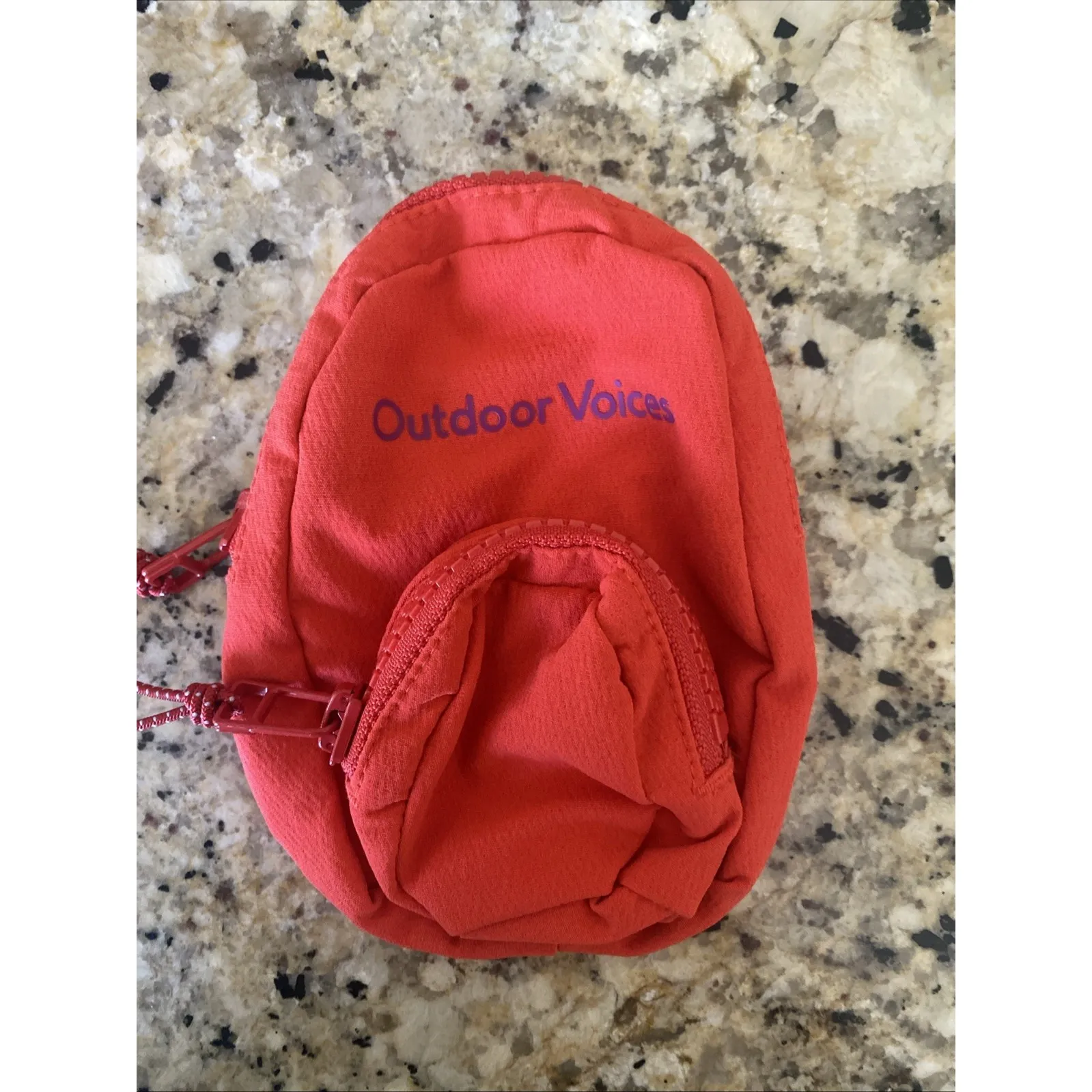 Outdoor Voices Red Lil Fanny Pack Snap Clip Mini Bag - Image 2