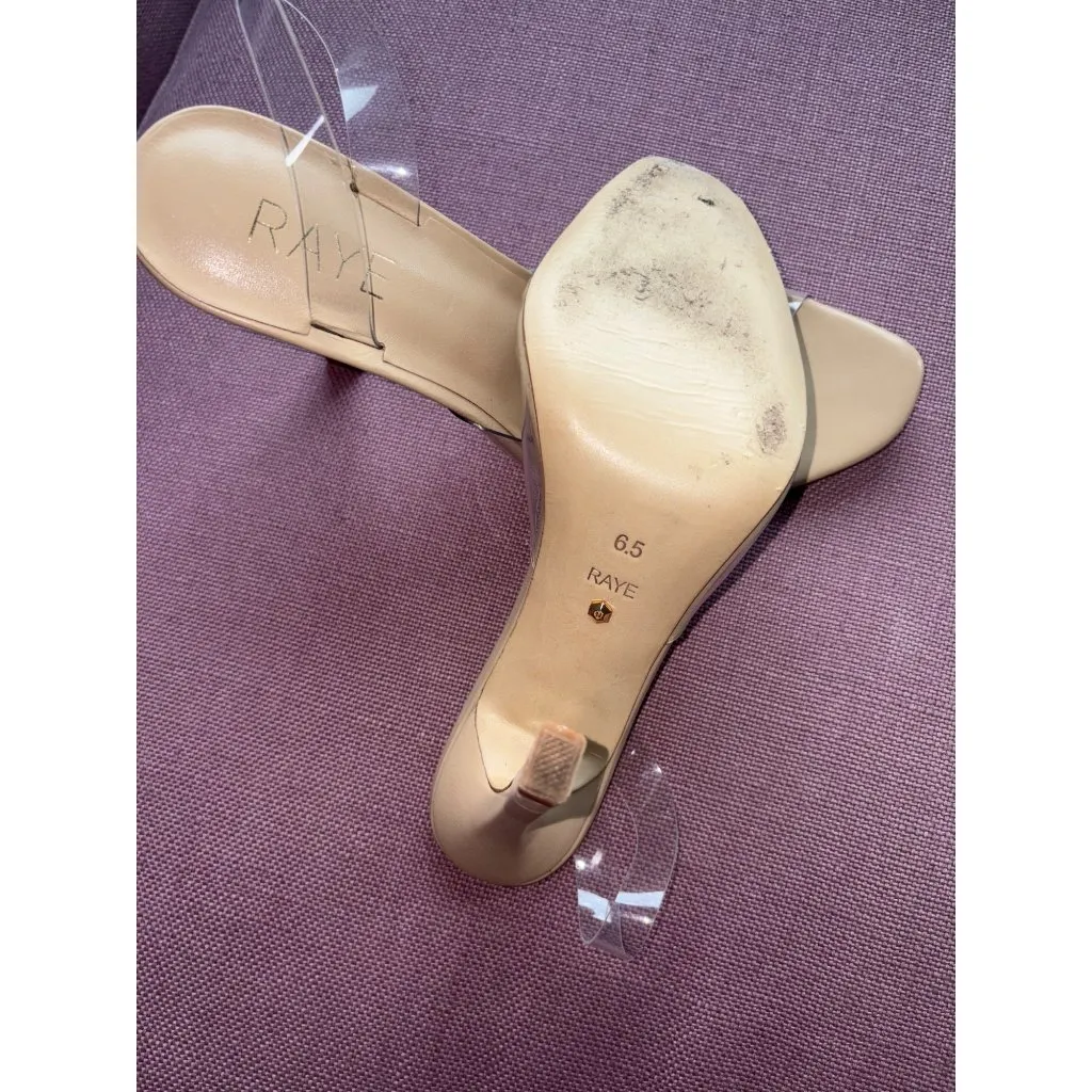 RAYE Candy High Heels in Nude 6.5 Womens Lucite PVC Sandals - Image 11
