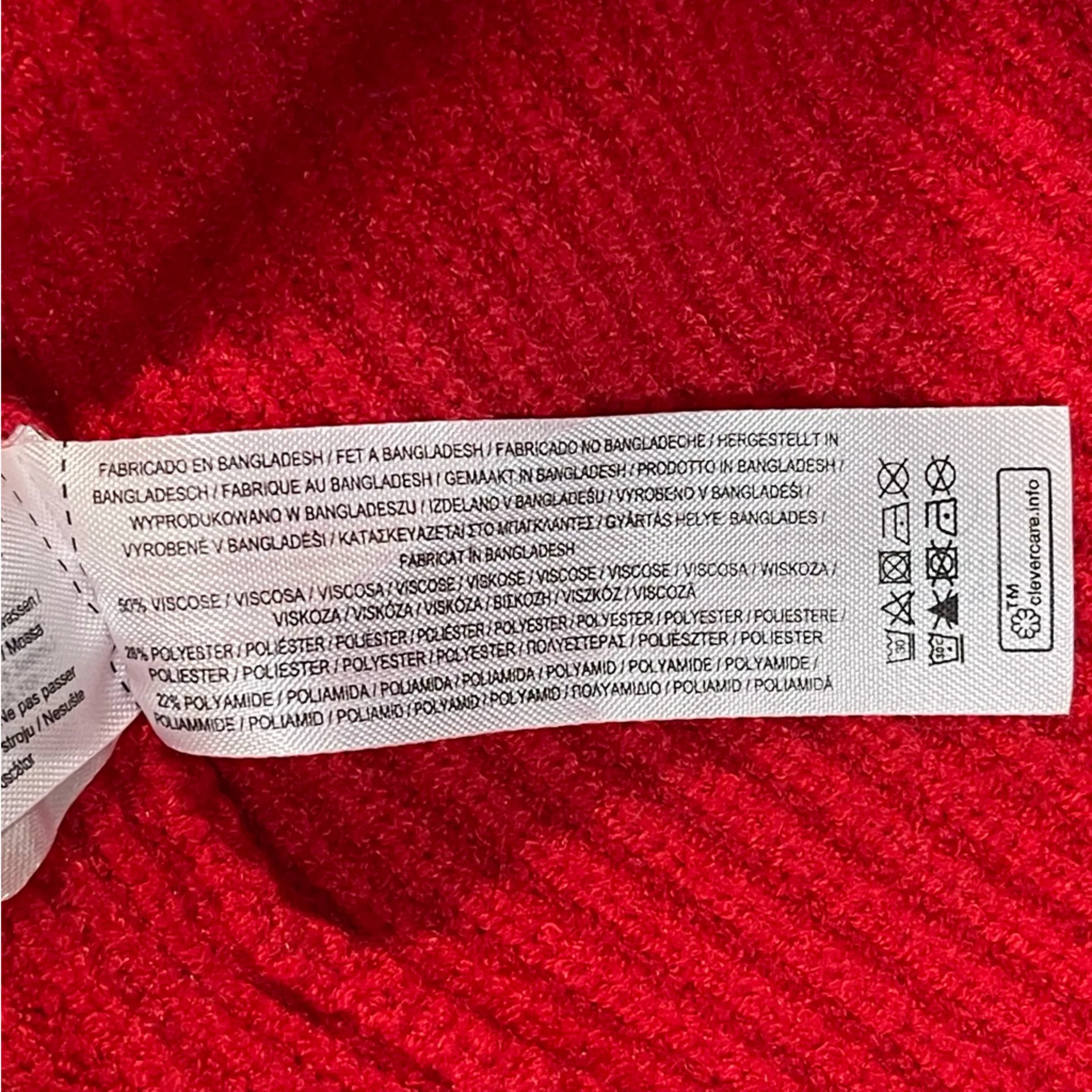 Primark Red Pullover Sweater With Gold Shoulder Buttons - Small - Image 7