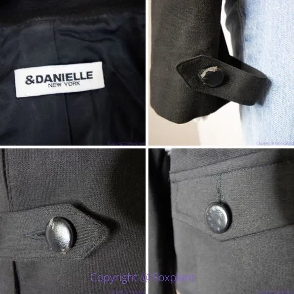 & Danielle black jacket with ribbon‎ on shoulder Black Size L - Image 17