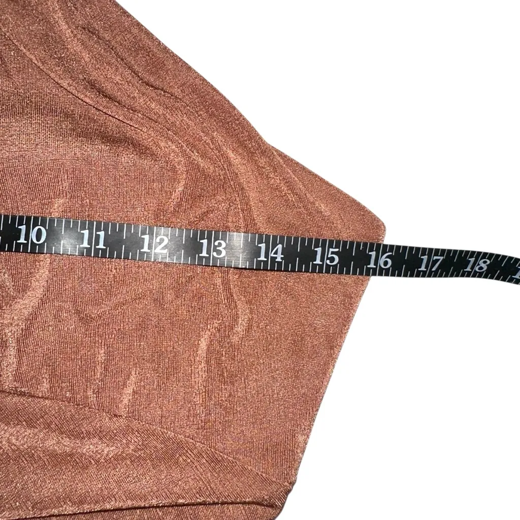 Katie May High Roller One-Shoulder Dress MEDIUM in Muted Copper - Image 7