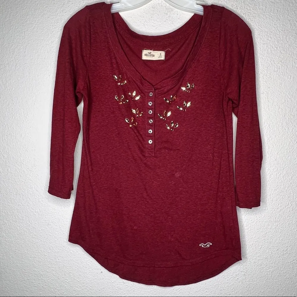 Hollister Embellished Henley Shirt - Image 6