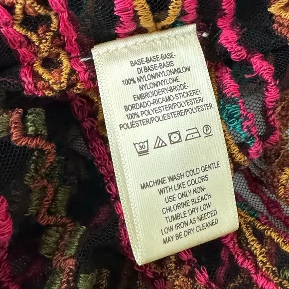 Anthropologie Maeve Naples Embroidered‎ Mesh Sheer Blouse  Size XS NWT - Image 7