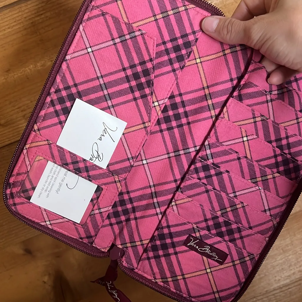 Vera Bradley Piccadilly Plum Travel Wallet Organizer Zip Large Coupon Passport - Image 4