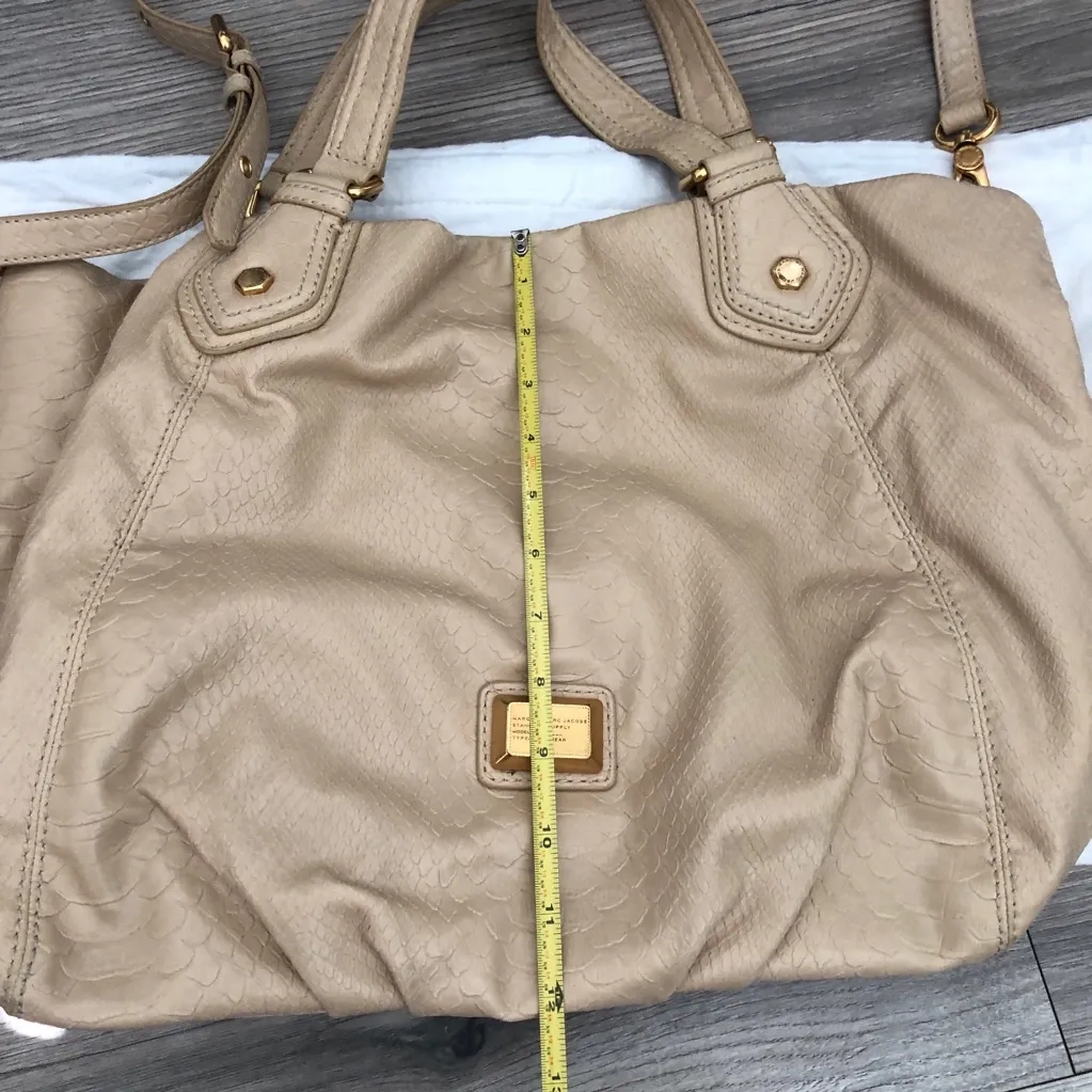 Marc by Marc Jacobs  Python Snakeskin Satchel Beige Handbag Shoulder Bag Purse - Image 10