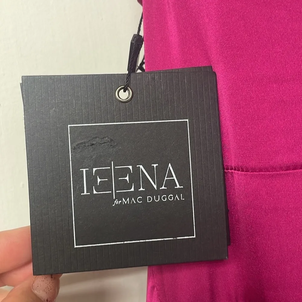 Mac Duggal Ieena Pleated Satin Tie-Waist Gown size 6 - Image 8