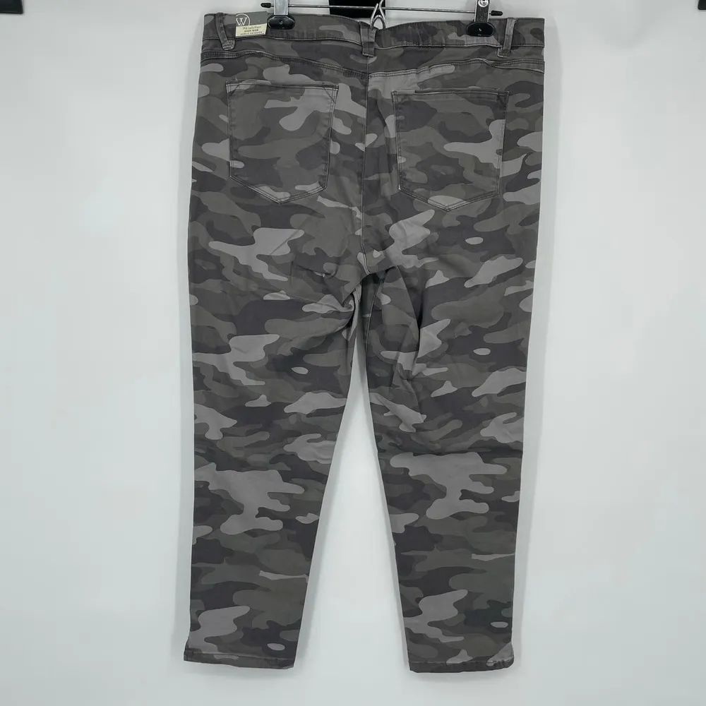 Wit & Wisdom 'Ab' Solution Camo High Waist Ankle Skinny Pants Deep Sage Size 16 - Image 8