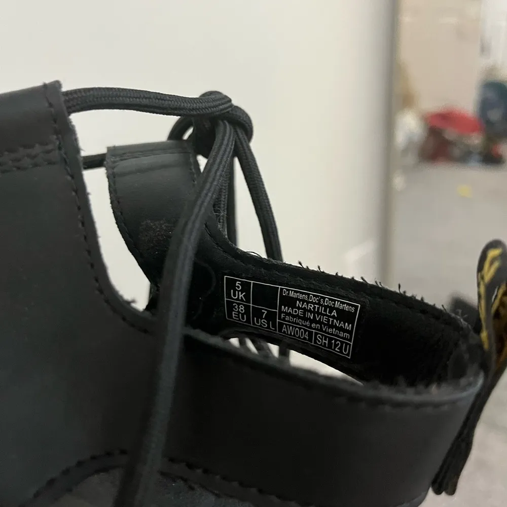 Dr. Martens Black Strappy Leather Gladiator Sandals - Image 3