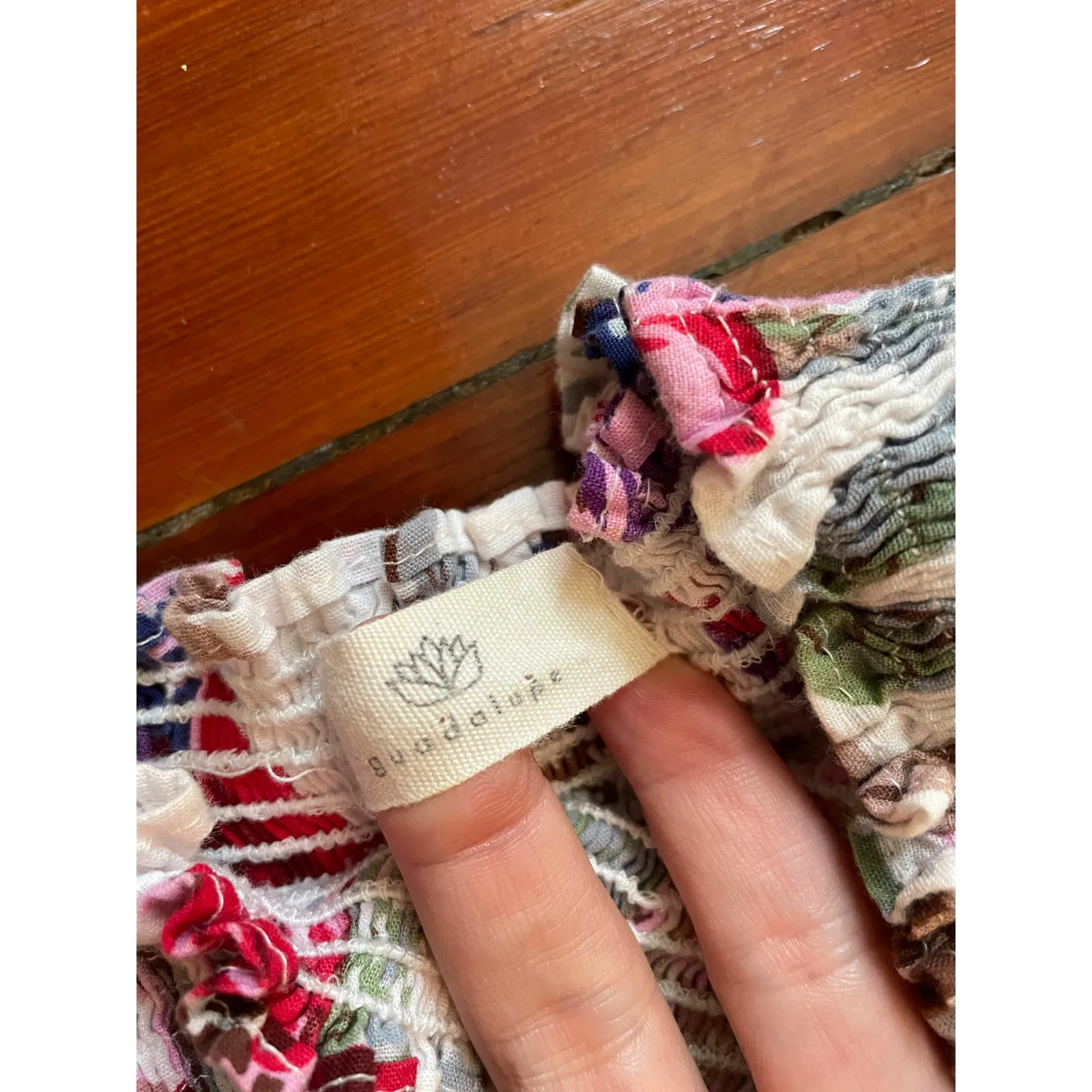 Guadalupe Women’s Maxi Dress Floral Bird Print Cotton Boho Peasant Off Shoulder White Size undefined - Image 10