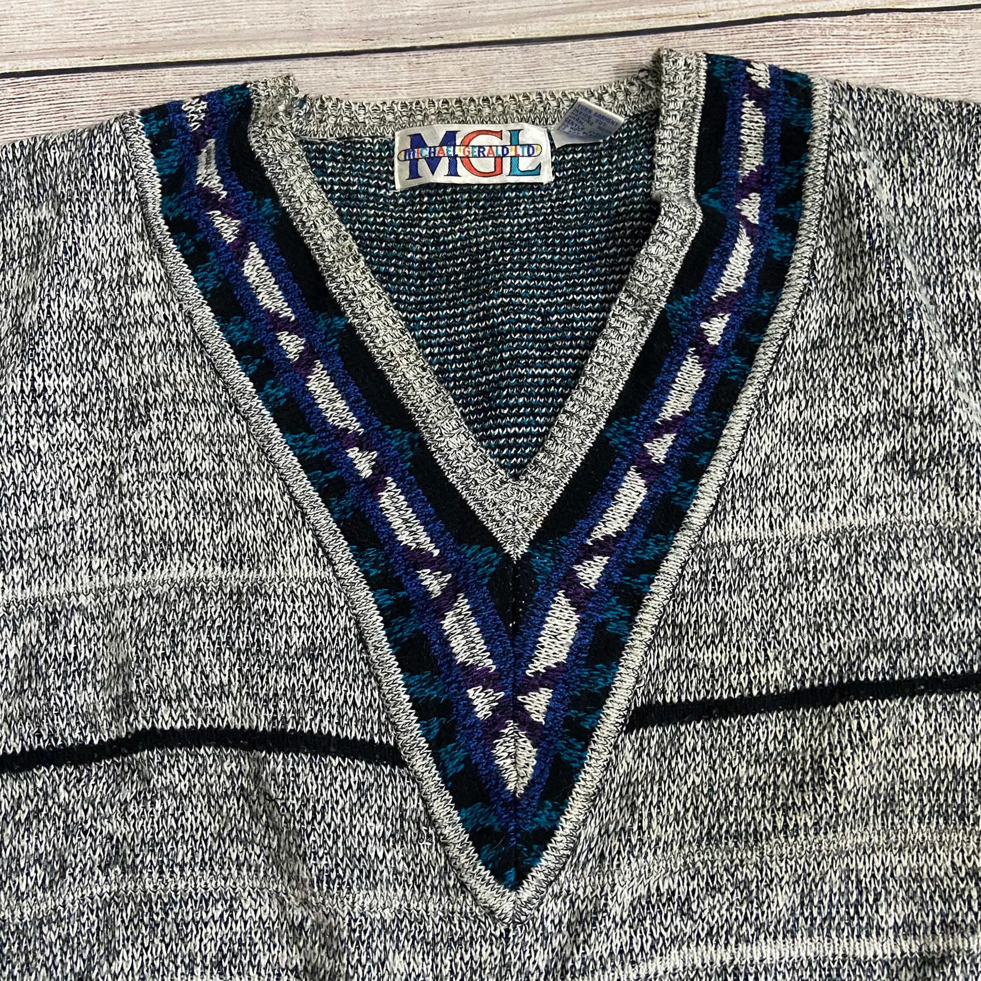 Michael Gerald Ltd Vintage Sweater Gray Size L - Image 8