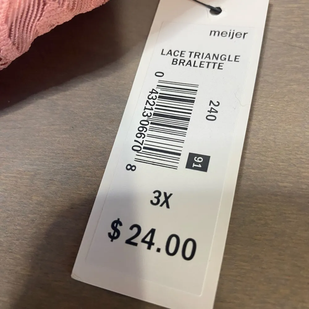 Blake & Co lace triangle bralette, removable pads, racer‎ back size 3X - Image 4