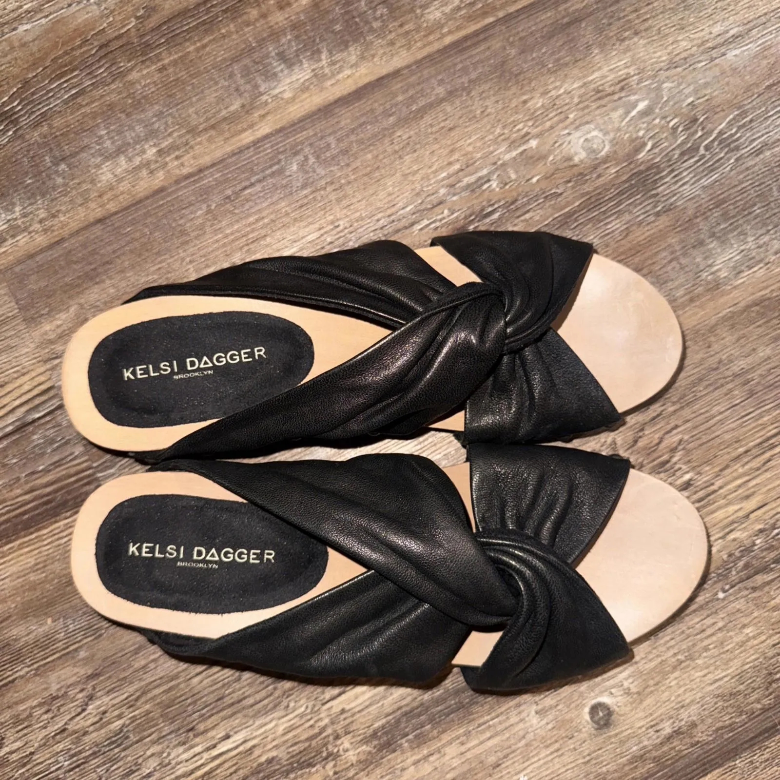 KELSI DAGGER BROOKLYN Black Clogs Sprinter Slide Sandals 7.5 - Image 13