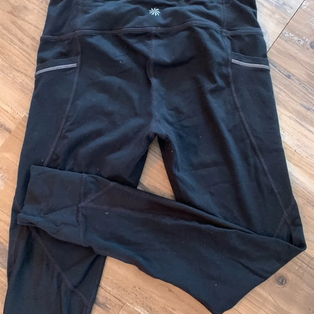 Athleta Relay Capri 2.0 Workout Athlete Training Zip Back Side Pockets Womens S - Image 5