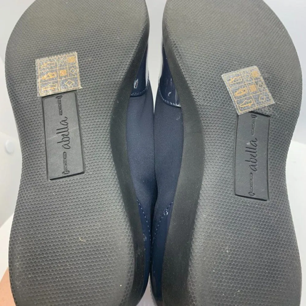 Abella Slip on Navy Patent Loafer 2" Heel Blue Size 7 - Image 7