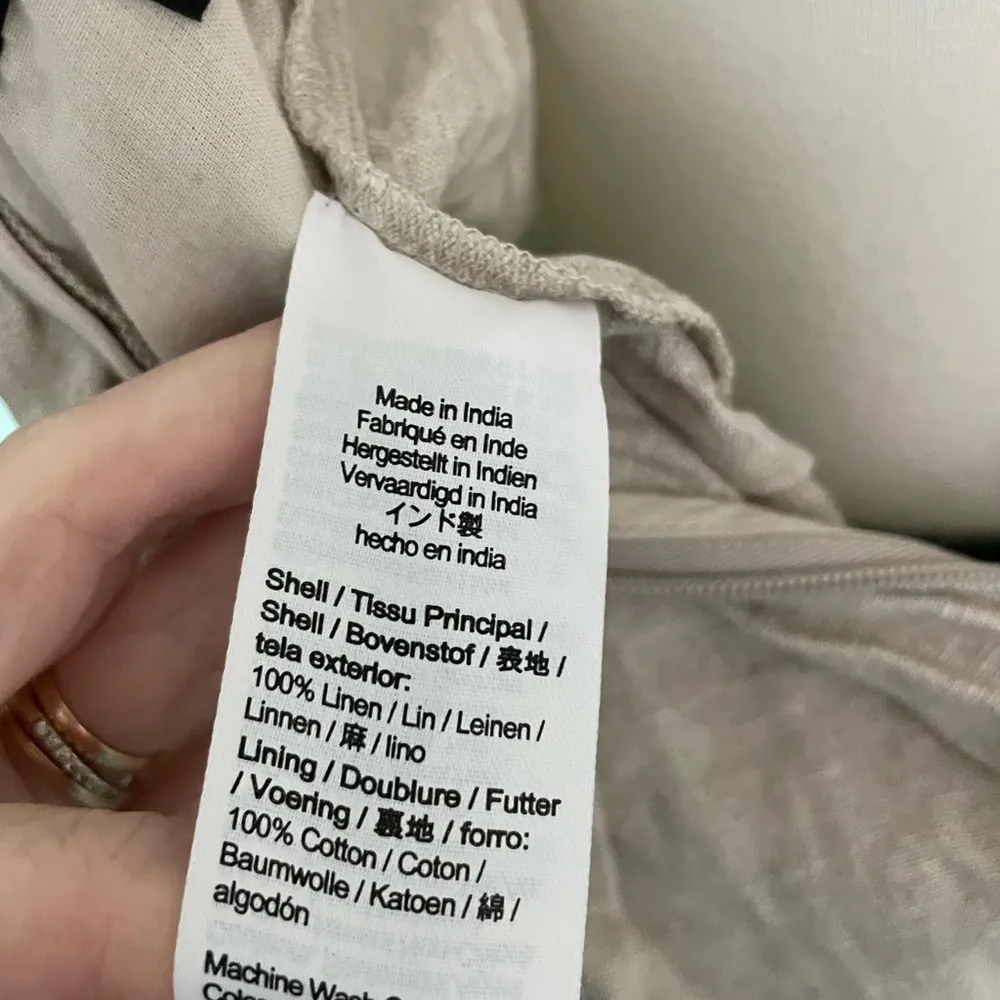 J.Crew Tan Linen Rouched Tank Top - Image 5