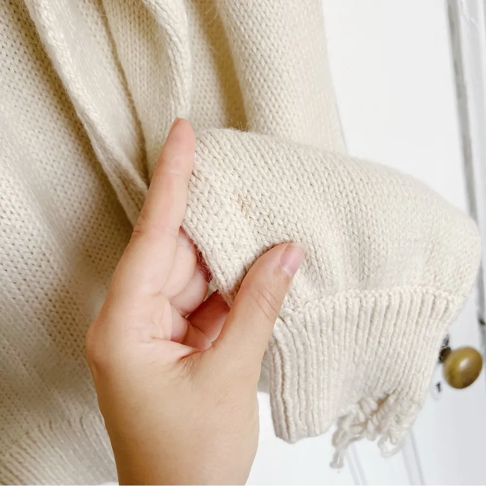 WILDFOX • Let’s Stay Home distressed sweater pullover beige soft cozy oversized - Image 10