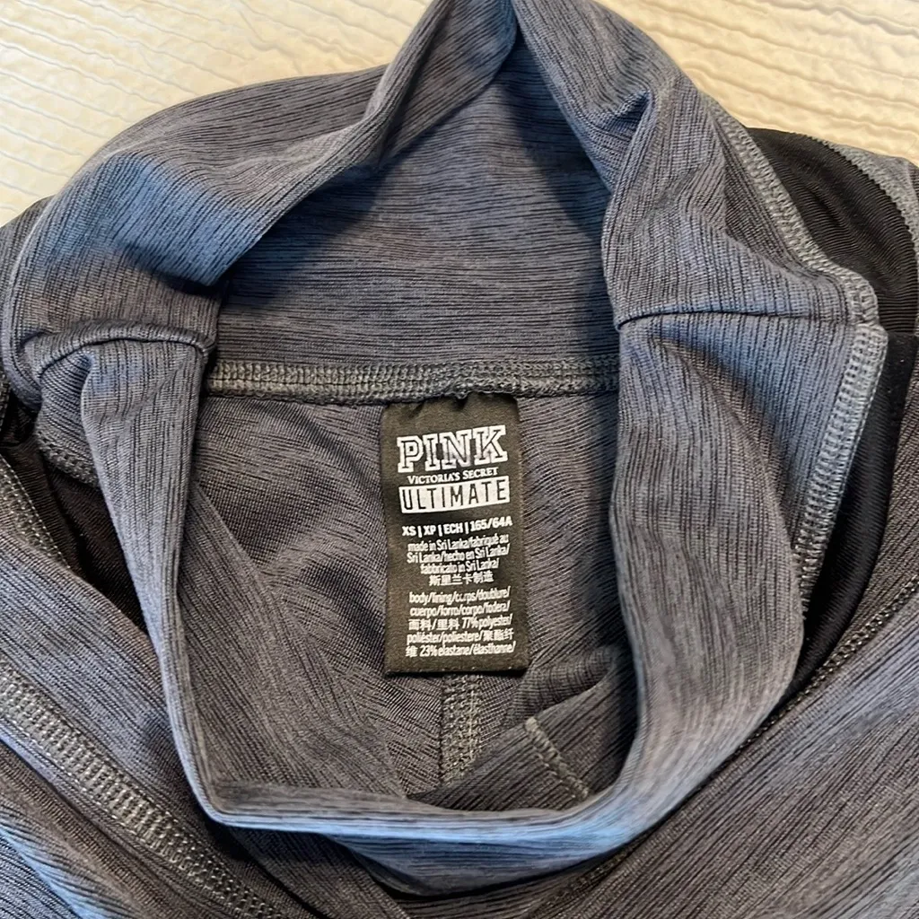 Victoria's Secret grey leggings with PINK stripe XS - Image 4
