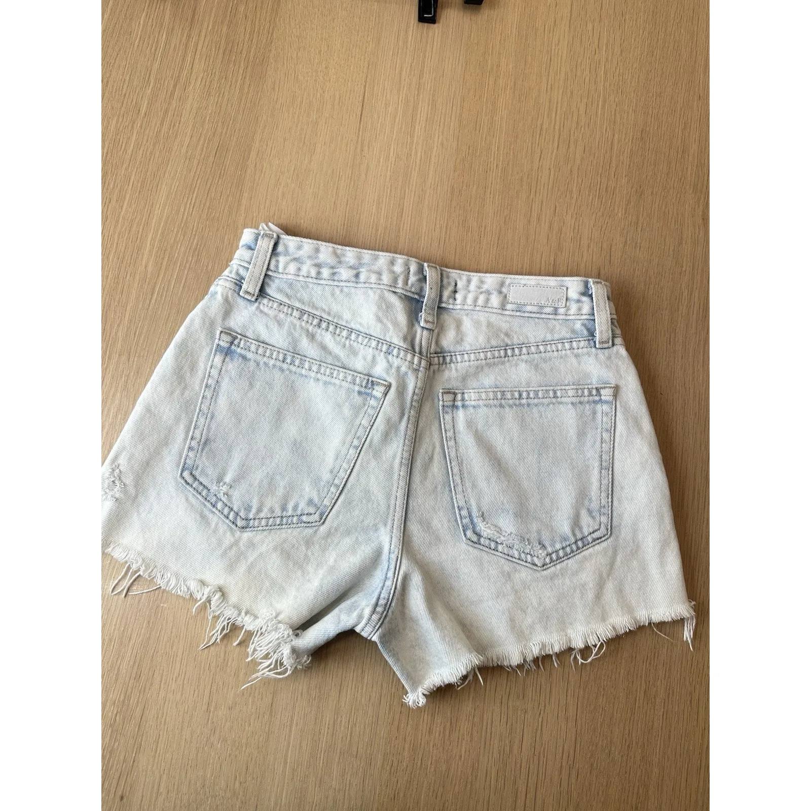 Abercrombie & Fitch Denim Shorts Womens Light Wash Annie High Rise Sz 25 2063 - Image 2