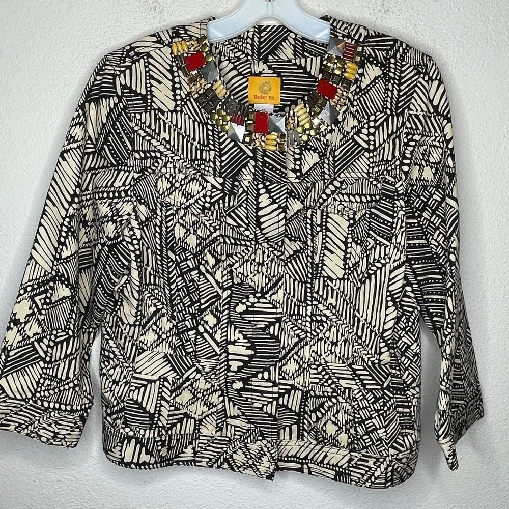 Ruby Rd. Beaded‎ Jacket Size 12 - Image 5