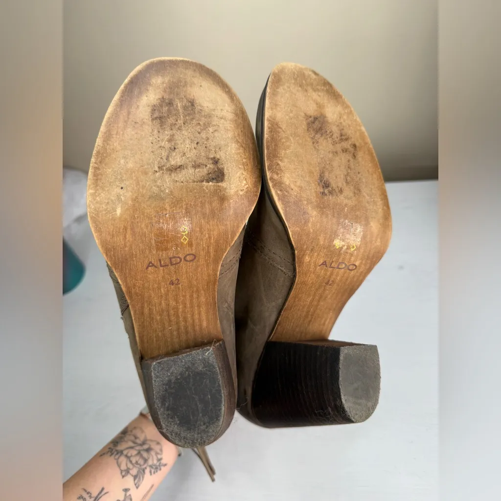 Aldo Fastrost Booties Burnished Toe Heeled Bootie sz Eu 42 - Image 7