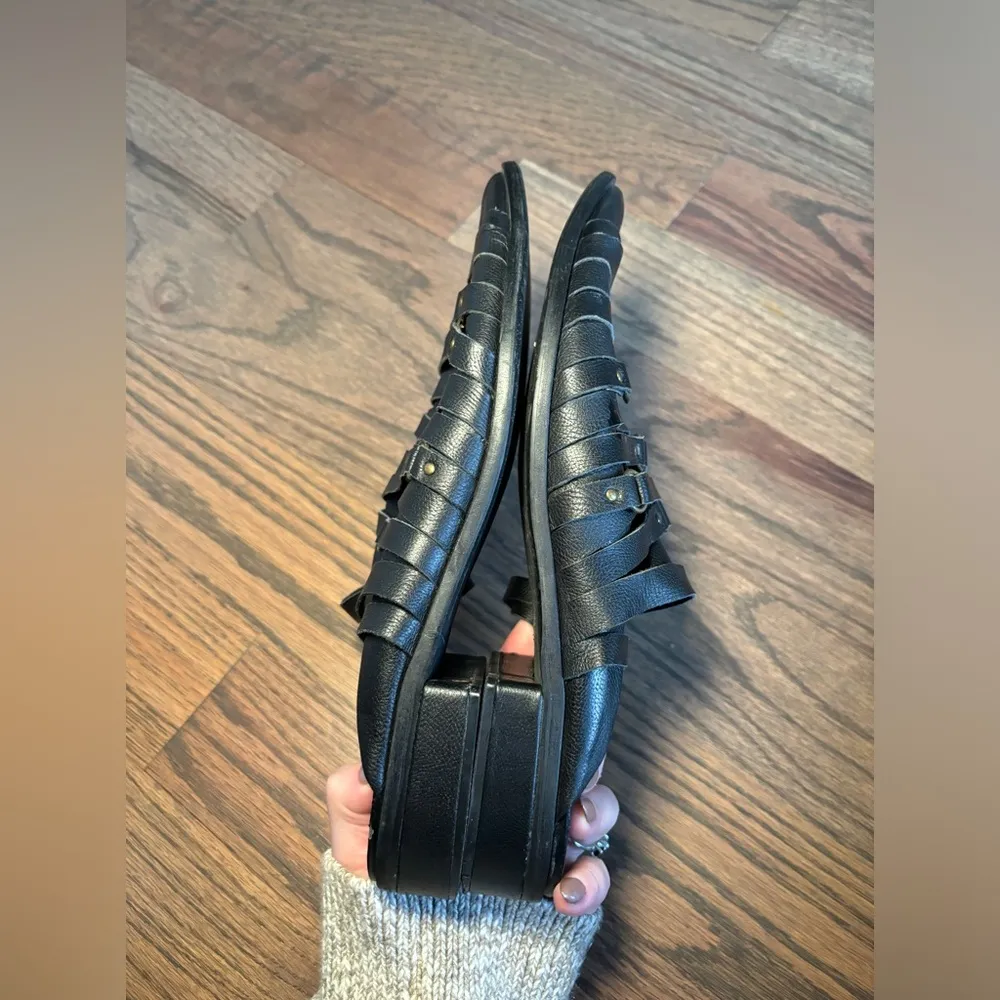 Kelsi Dagger Brooklyn Alchemy Black Strappy Mule Size 9.5 Women Leather Slip On - Image 8