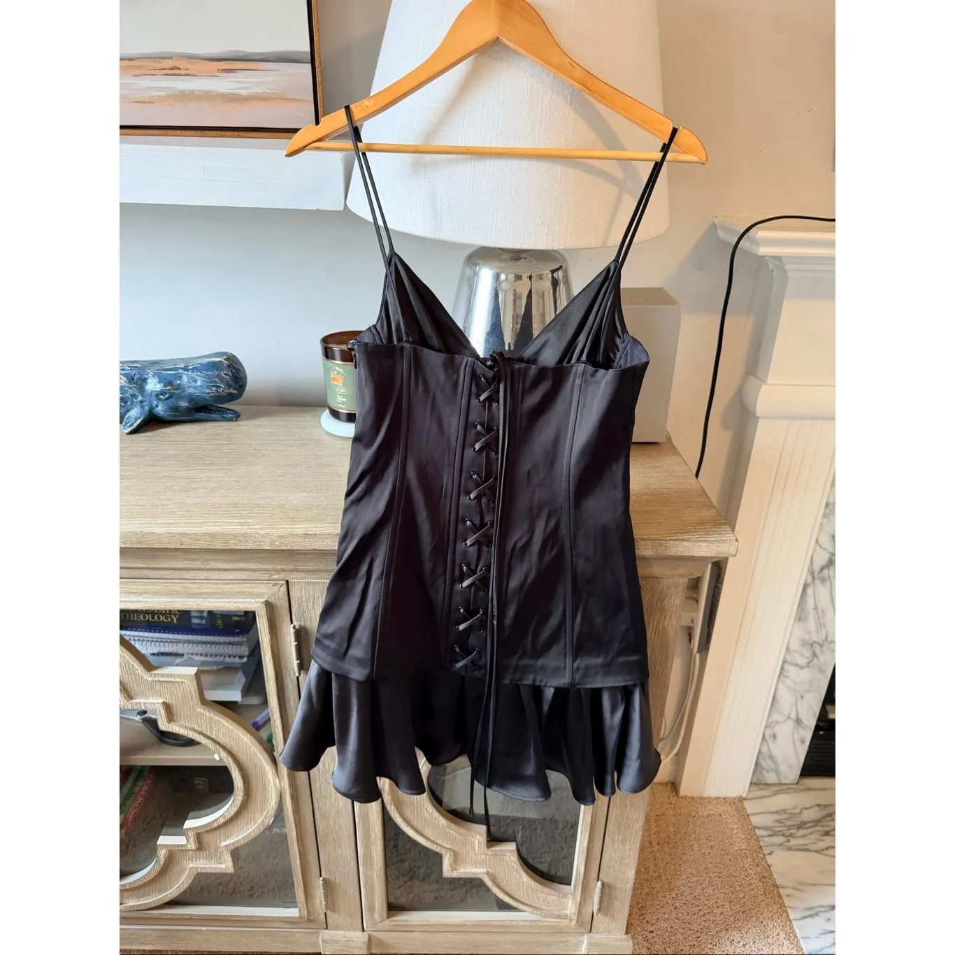 NWT Zara x New York City Ballet Black Corset Mini Dress Size Medium - Image 5