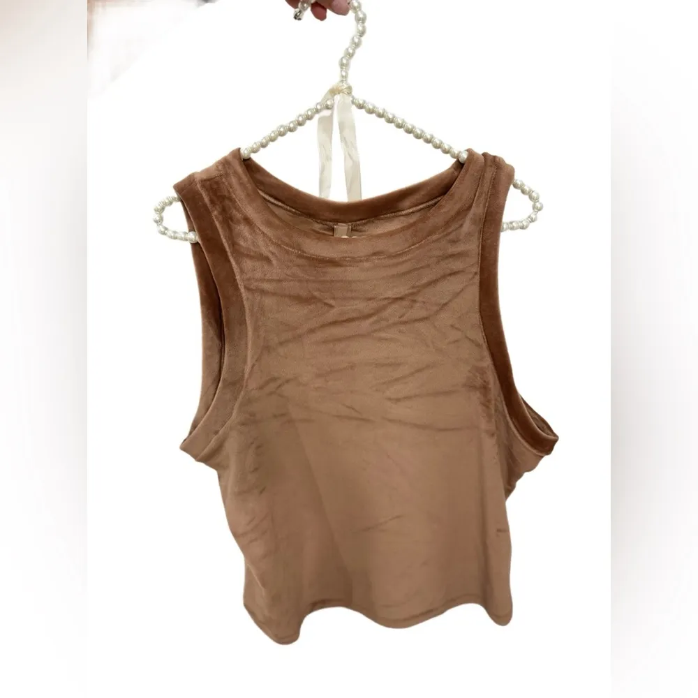 SKIMS SIZE 2XL Velour Tank Sienna Sleeveless Crewneck Tank Top NWT XXL - Image 5