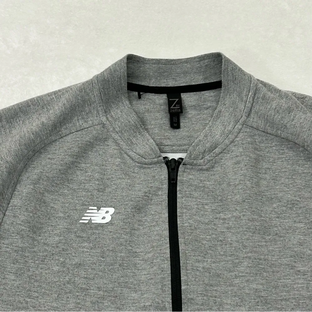 New Balance Running Athletic Gray Full Zip Up Z By Zella Sweatshirt Women’s M - Image 2