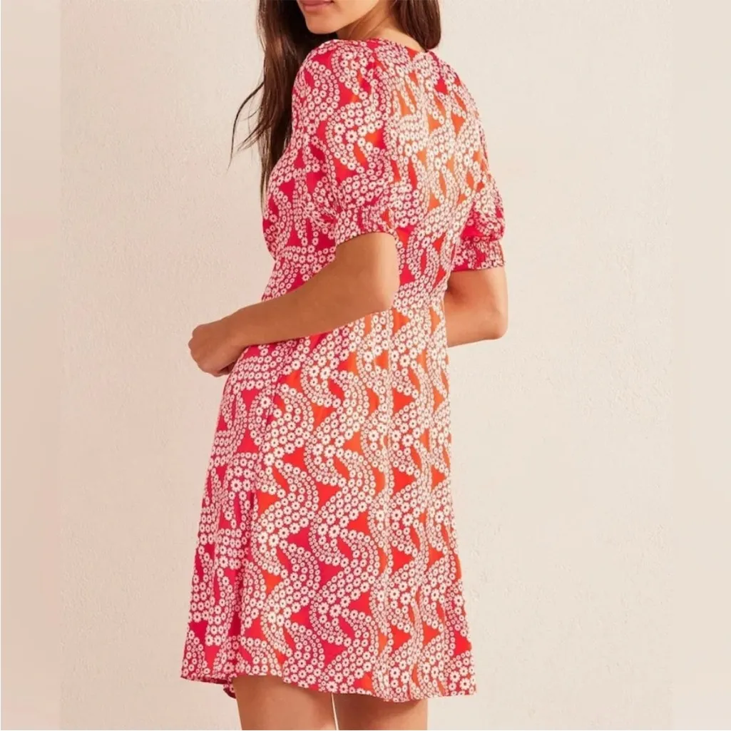 Boden NWT Red Satin Tea Dress - Image 3