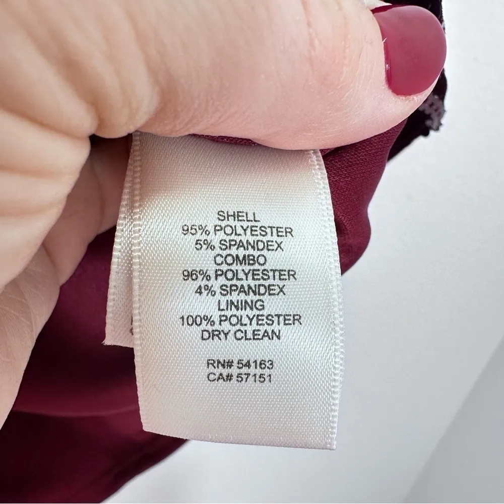 Eliza J Maroon Purple Art Deco 1920s Style Sequin Cap Sleeve Mini‎ Dress Size 4 - Image 3