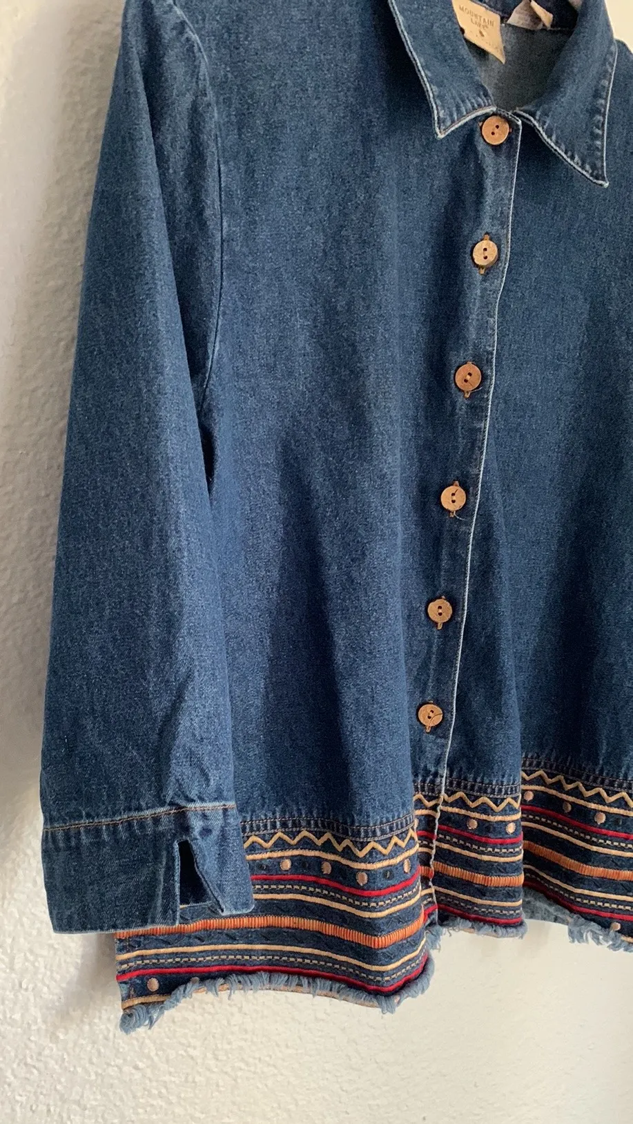 Mountain lake Denim Top Blue - Image 5