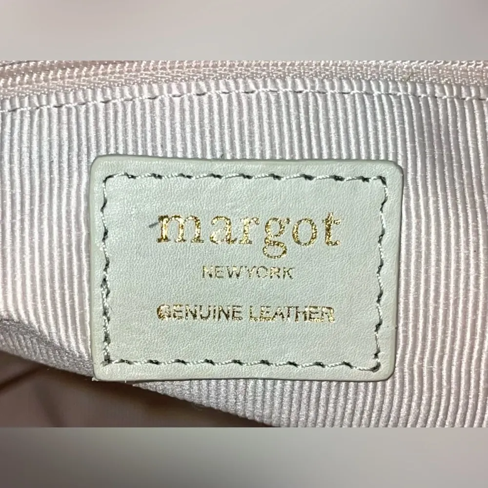 Margot New York Neutral Suede Genuine Leather Kaye Bucket Large Tote Lined Tan - Image 11