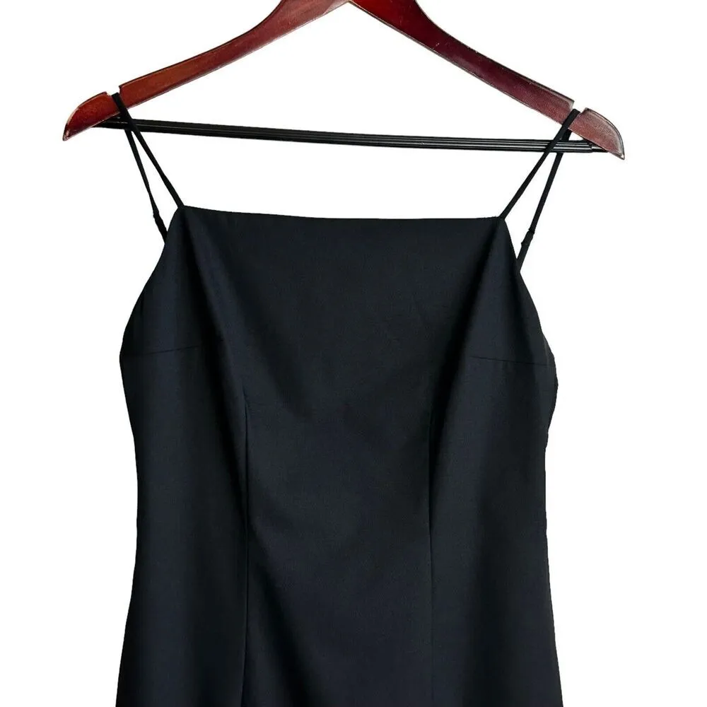 Ministry of Style Universal Midi Dress Woman 4 Black Square Neck 90s Y2K NEW - Image 3