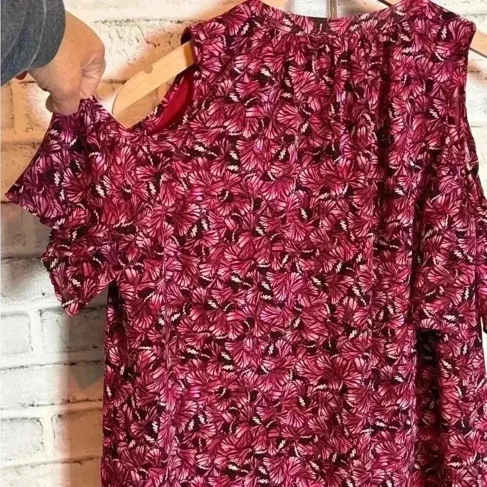 Michael‎ Kors Pink Cold Shoulder Blouse - Image 8