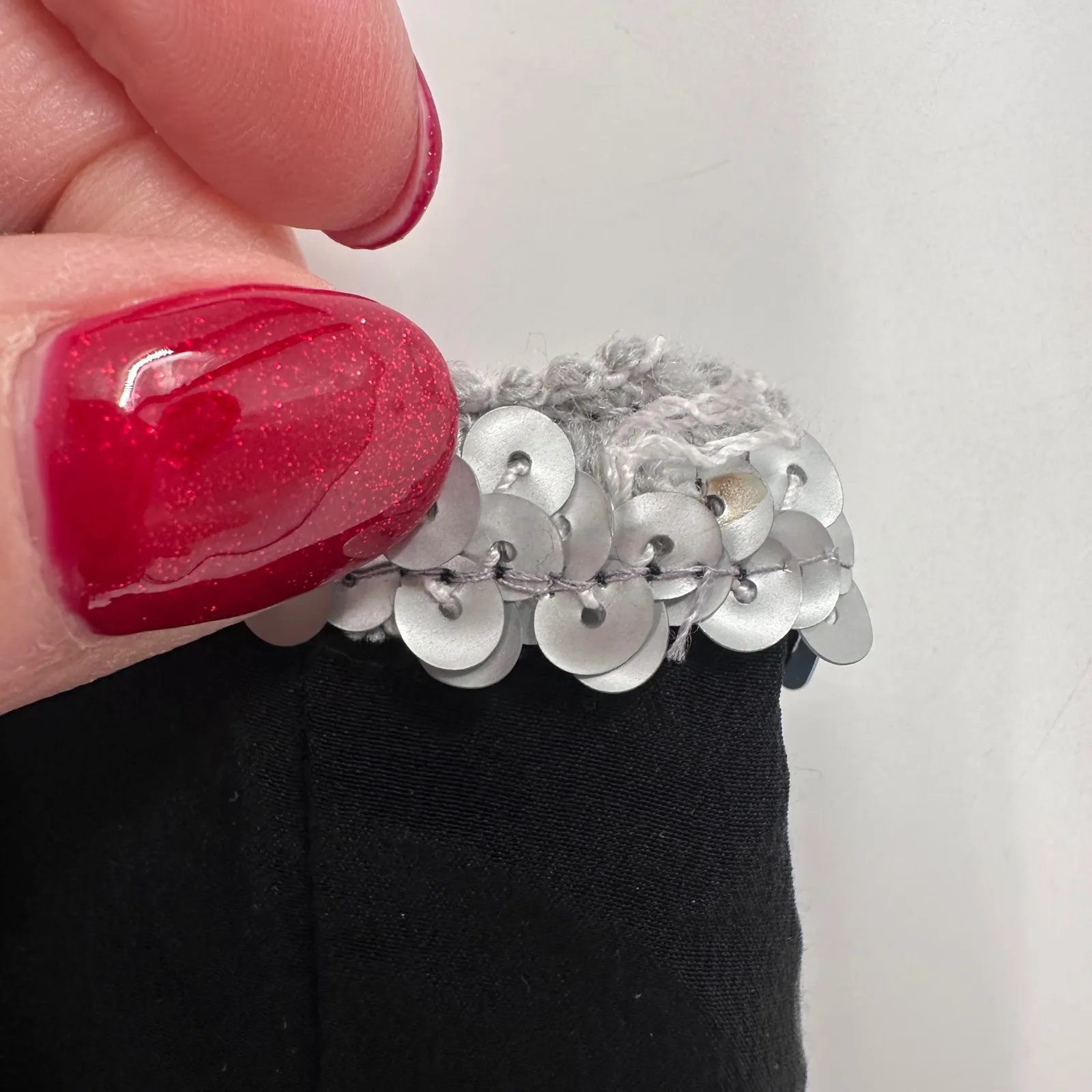 NWT Gibson Black Silk Tank Top Sequins Trim Sleeveless Women's Size M Party - Image 9