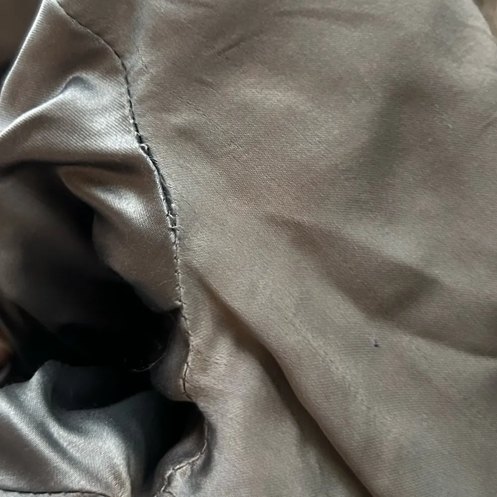 Selber Bros Rabbit Fur Silk Lined Gray Coat Size M - Image 8