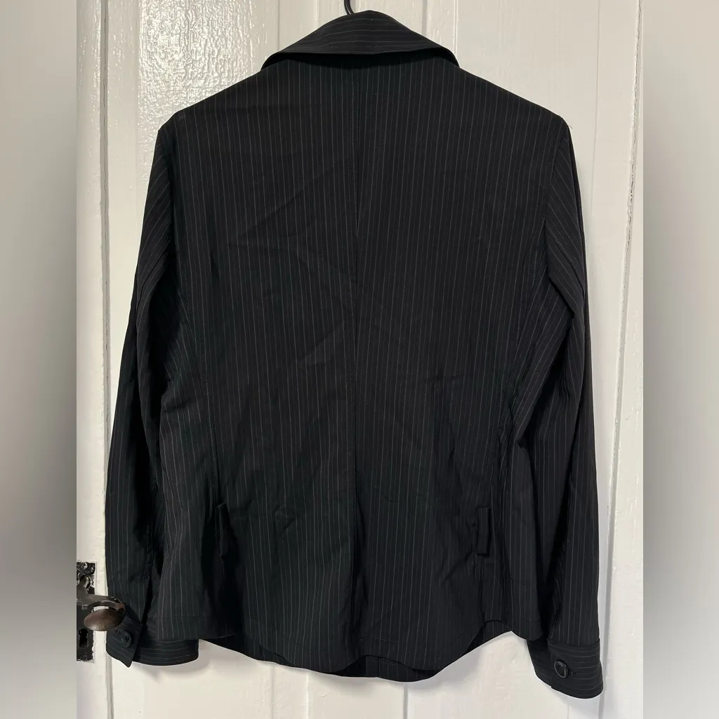 Max Mara  Button down pinstripe collared wool blend shirt size 8 - Image 2
