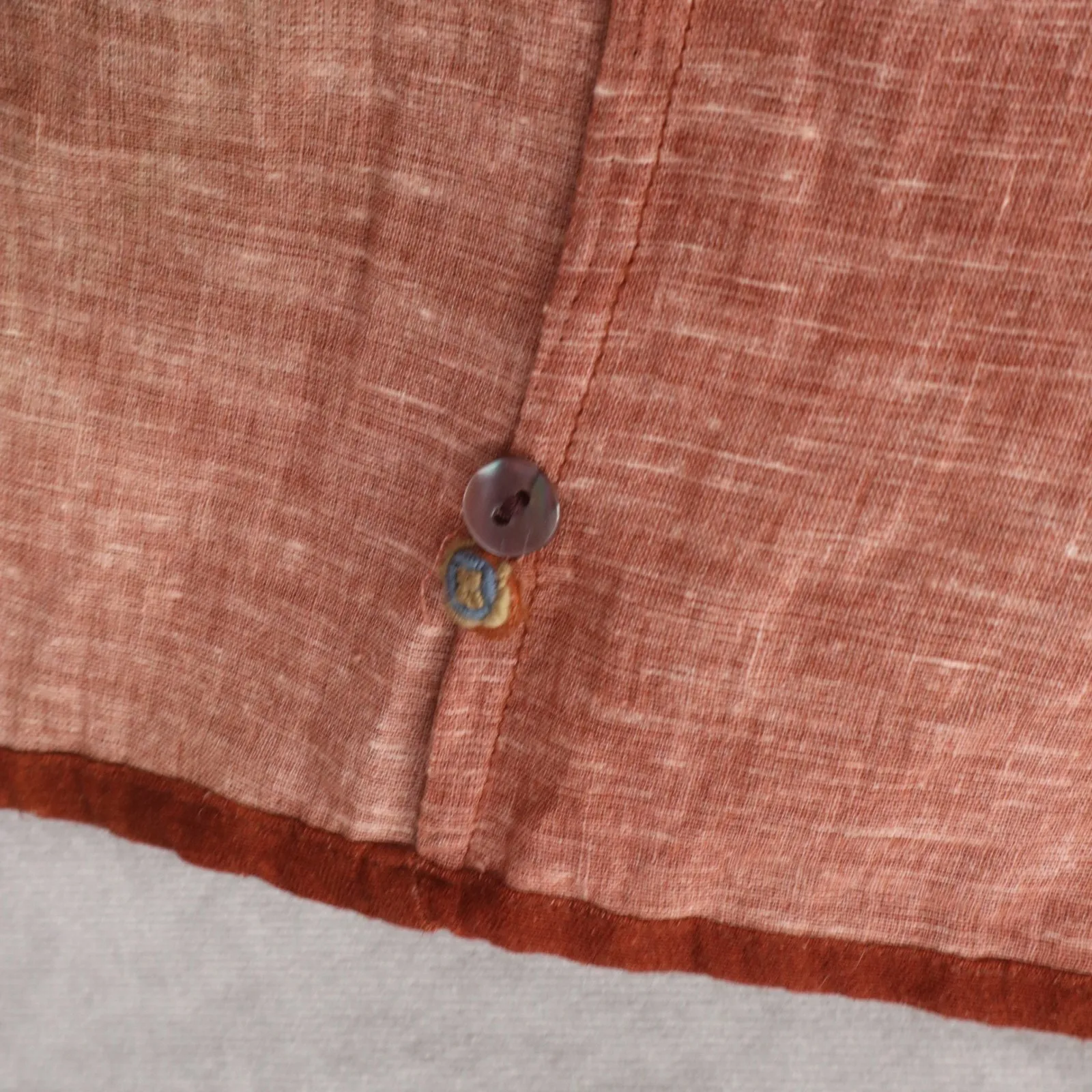 Boho Cottage Cotton Rust Floral Earthy Prairie Artsy Folk Peasant Maxi Dress XXL Orange - Image 14