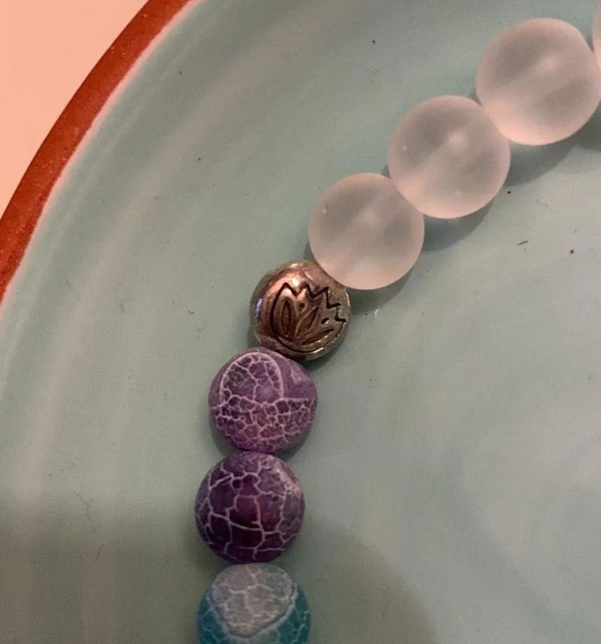 7 Chakra Healing and Energy Bracelet Lucky Elephant and Lotus charms - Image 4