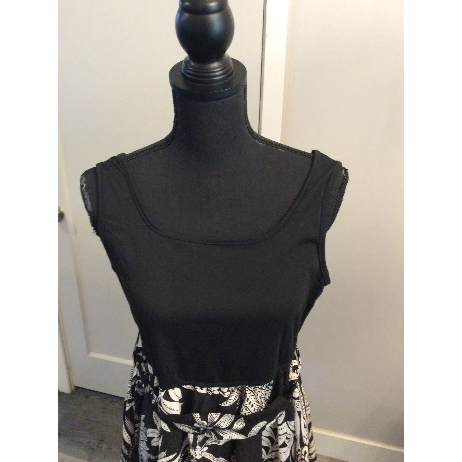 New  Cupshe Beach Dress Sunset Escape Large L Black white Beach Vacation Cruise - Image 2